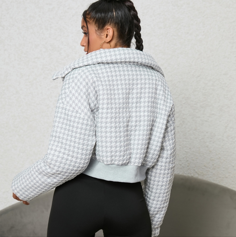 White Wonder Houndstooth Jacket - Picture 4 of 4